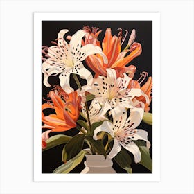 Bouquet Of Toad Lily Flowers, Autumn Fall Florals Painting 3 Art Print