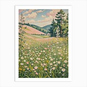 Wildflower Meadow no1 Art Print