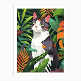 Cat In The Jungle 27 Art Print