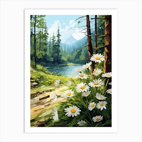 Daisy Wildflower In The Forest (3) Art Print