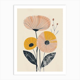 Topeka Flower Market Boho Minimalist Style Art Print