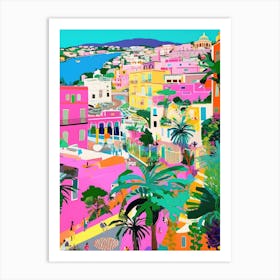 Sorrento, Italy Colourful View 3 Art Print