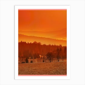 Sunset In The Mountains 22 Art Print