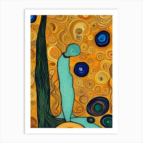 Artistic Symphony Silent Scream By Klimt And Van Gogh Art Print