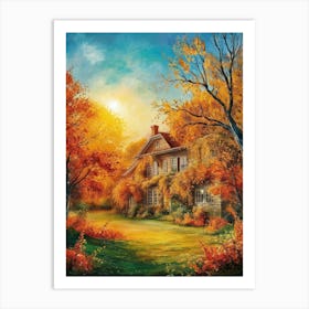 Autumn House 3 Art Print