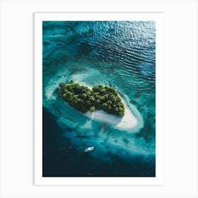 Heart Island In The Maldives 1 Art Print