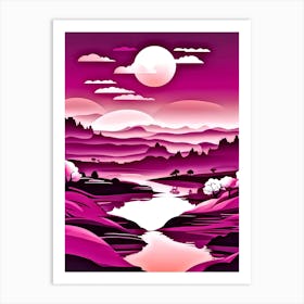 Pink Landscape Art Print