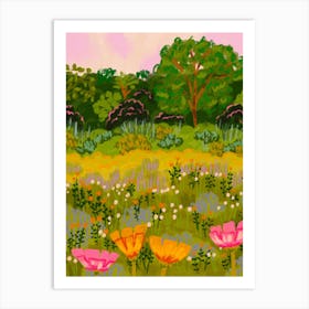Poppies In The Meadow Art Print