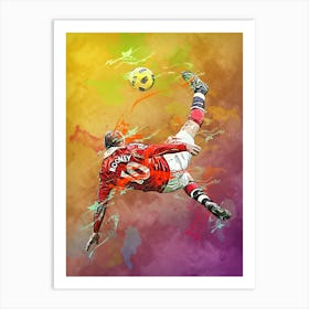 Wayne Rooney bicycle kick 1 Art Print