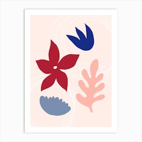 Matisse Floral Shapes Cutout Art Print