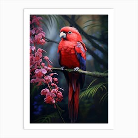 Regal Rosella: Crimson Bird Print Art Print