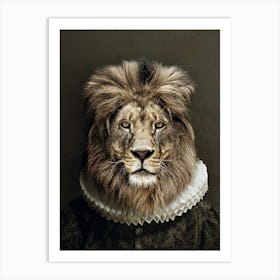 Portrait Of A Lion Art Print