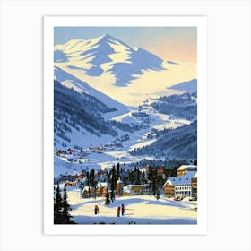 Åre, Sweden Ski Resort Vintage Landscape 1 Skiing Poster Art Print
