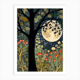 William Morris Moonlight In The Garden 9 Art Print