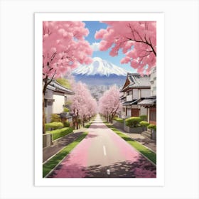 Cherry Blossom Street Art Print