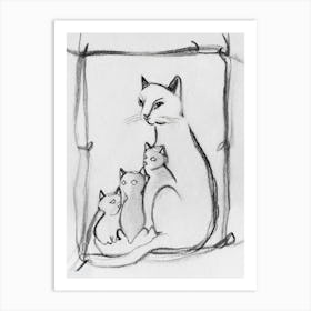 Cat Family Art Print