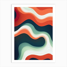 Celestial Symphony; Abstract Vintage Risograph Art Print