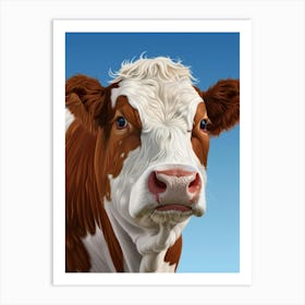 Portrait Of A Cow Art Print