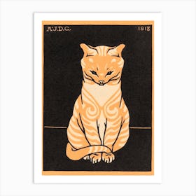 Sitting Cat 1, Julie De Graag Art Print