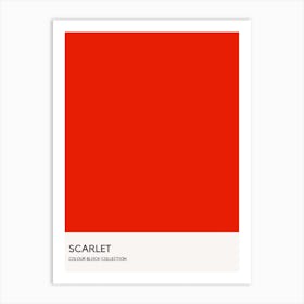 Scarlet Colour Block Poster Art Print