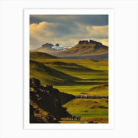 Thingvellir National Park Iceland Vintage Poster Art Print