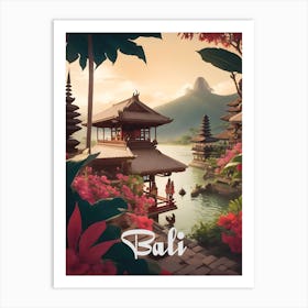 Bali Temple in the Countryside Art Print