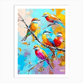 Birds On A Branch 1 Art Print