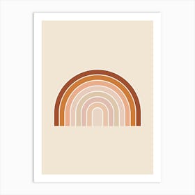 Boho Rainbow Earth Tones Art Print