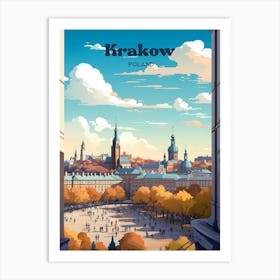 Krakow Poland Summer Travel Art Art Print