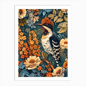 Woodpecker Inspired By William Morris Art Print