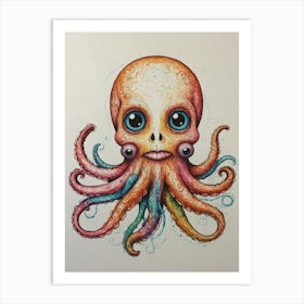 Octopus Skull Art Print