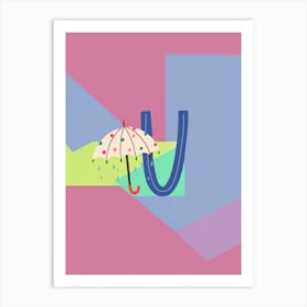 Kids Initials U Art Print