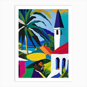 Mayreau Saint Vincent And The Grenadines Colourful Painting Tropical Destination Art Print