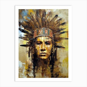 Cultural Kaleidoscope: Vibrant Native American Visions Art Print