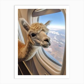 Llama On A Plane 2 Art Print