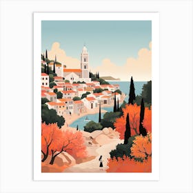 Algarve, Portugal, Graphic Illustration 3 Art Print
