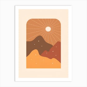 Sunset In The Mountains 11 Art Print