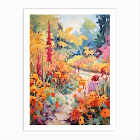 Autumn Gardens Painting Chanticleer Garden 2 Art Print