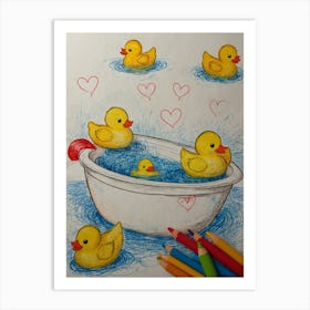 Rubber Ducks 6 Art Print