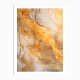 Golden Marble Art Print