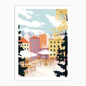 Espoo, Finland, Flat Pastels Tones Illustration 1 Art Print