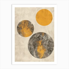 Yellow Circles Canvas Print 1 Art Print