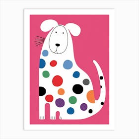 Polka Dot Dog 1 Art Print