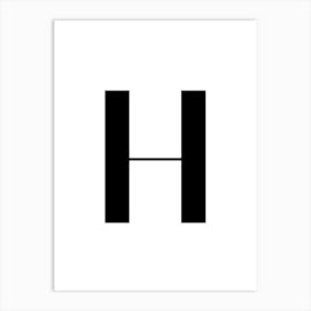 Letter H.Classy expressive letter. Art Print