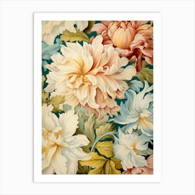 Peony Flower Wallpaper Art Print