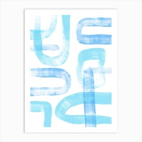 Blue Abstracts Art Print