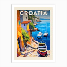 Rovinj Croatia 1 Fauvist Painting Travel Poster Art Print