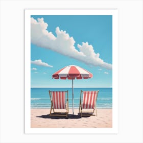 Beach Summer Illustration Art Print