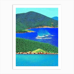 Whitsunday Islands National Park Australia Pointillism Art Print