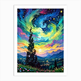 Starry Night Sky 10 Art Print